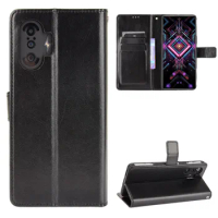 Fashion Wallet PU Leather Case Cover For Poco F3 GT Flip Protective Phone Back Shell Card Slot Holders For Poco F2 F3/Poco F4 GT