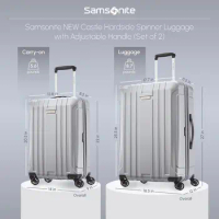 Samsonite Hardside Spinner Wheel Luggage, Silver, 2-Piece Set