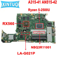 NBQ3R11001 Motherboard for Acer ASPIRE A315-41 AN515-42 Laptop Motherboard DH5JV LA-G021P with Ryzen 5-2500U CPU RX560 GPU Test