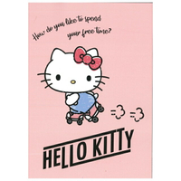 小禮堂 Hello Kitty 16K橫線筆記本 (粉溜冰鞋款)