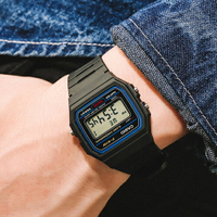 正品CASIO卡西歐手表男女F-91W-1   學生運動復古防水電子表【北歐居家生活】