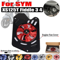 For SYM Fiddle 3 Fiddle 4 2 Fiddle4 XS125T Motorcycle Accessories Engine Cover Fan Cover Radiator Gu