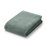 【【MUJI 無印良品】】棉圈絨雙線織小浴巾/可吊掛/綠色 60*120 cm