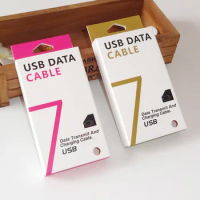 200 pcs Paper Retail Packaging Box Package For Cell Phone USB Cable For Apple iPhone 7 7 plus 1m USB Cable