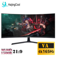 Haijing Cool 34 Inch Monitor 4K 165Hz Wide Display 21:9 VA 144Hz WQHD Desktop LED Gamer Computer Screen Curved DP/3440*1440
