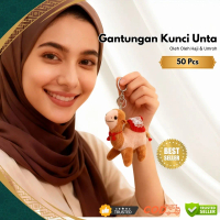 Gantungan Kunci Unta 50Pcs Souvenir Oleh-Oleh Haji Umroh Boneka Unta