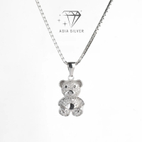 Liontin Teddy Bear Beruang Import Fashion Terbaru Asli Perak Silver 925 - PERHIASAAN PERAK