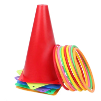 Throwing Plastic Circles Cone Obstacle Bucket Party Backyard Childrens Ring Throwing Game Outdoor Pa