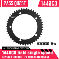PASS QUEST 144BCD Chainring Fixed Gear Fixie Road Bike 46-66T Round Mountain Venue single speed gear disc