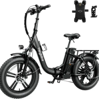 Warehouse in Europe 1000W 20AH Adult Electric Bike Foldable Electric Bike with Removable Battery, Hey Bike 20" x 4.0 Fat Tire El