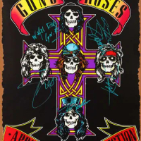 Guns N Roses Guns N Roses Metal Tin Sign Poster Vintage Art Wall Decor 12 x 8 inch