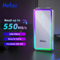 Netac SSD Externo Portable 1TB 512GB SSD RGB 250GB 128GB External hard drive SSD Solid State Disk Type-c USB3.2 for Laptop PC
