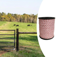 500M รั้วไฟฟ้าฟาร์มและทุ่งหญ้าเลี้ยงสัตว์ Power Rope Power Belt Power Grid Power Wire เครื่องมือสวน 