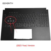 (2023 Year) Used For ASUS TUF Gaming A15 F15 FX507 FA507 FX517 Palmrest Upper Top Case w/ Backlit Keyboard (Black)