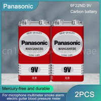 2PCS 100% Genuine Panasonic PP3 6F22 6LR61 MN1604 9V Block Heavy Duty Cell Battery