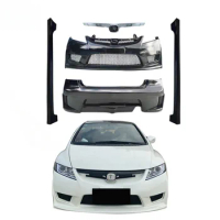 Hot selling PP Material Car Bumpers Rear Bumper Side Skirts Front Bumper with Grille For Honda Civic FD2 2006-2011 Car Bodykit