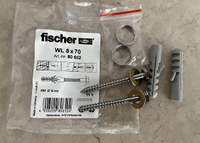 【 麗室衛浴】德國FISCHER WL 8x70 白磚用螺絲與膠套， 抗衝擊、耐腐蝕2支1包