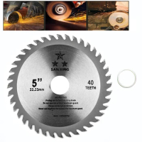 5 Inch Table Cutting Disc Carbide Circular Saw Blade 1" Bore 40 Teeth Max RPM 5,500 For Wood Plastic Metal Cutting Tools