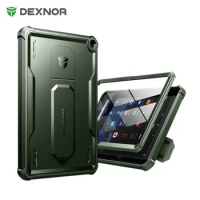 Dexnor Tablet Case for Amazon Fire HD 10 Plus 10.1" with Holder Built in Screen Protector Heavy Duty Shockproof Protective Cover