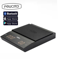 Felicita Incline Drip Coffee Scale With Timer Bluetooth Smart Espresso Electronic Coffee Scale Waterproof Kitchen Scale