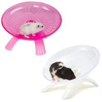Pet Hamster Running Wheel Mute Flying Saucer Steel Axle Wheel Running Disc Toys Cage Small Animal Hamster Accessories