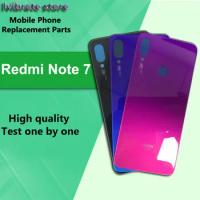 New glass Battery Back Rear Cover Door Housing For Xiaomi Redmi Note 7 Battery Cover For Xiaomi Redmi Note7 shell Replacement