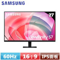 SAMSUNG三星 27型 ViewFinity S7 平面顯示器 S27D706EAC 黑色