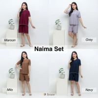 Fenne - Naima Set Setelan Baju Rumah Wanita Celana Pendek