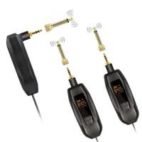 Wireless Microphone Transmitter Receiver for Guitar One Drag Two Microphone Instrument