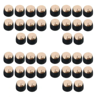 40Pcs Guitar AMP Amplifier Knobs Push-On Black+Gold Cap For Marshall Amplifier