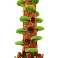 TONTINE Cat Climbing Frame Large Cat Tree Jumping Platform Integrated Solid Wood Cat Rack Villa