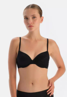 DAGİ Black Lace Non-Padded Bra, Geometric Patterned, Regular Fit, Spacer Bra Pad, Underwire, Underwe