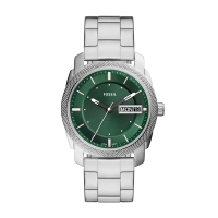 【FOSSIL】Machine經典面盤腕錶-綠銀鋼42mm(FS5899)