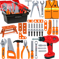 Kids Tool Set - 50Pcs Toddler Tool Set Age 3-5 Construction Toys with Tool & Electronic Toy Drill Pr