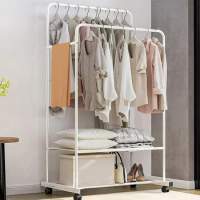 Living Room Cabinets Standing Coat Rack Clothes Hanger Floor Folding Furniture Space Savers Multifunction Shelves Shoerack Hook