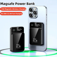 20000mAh Magsafe Power Bank Magnetic Wireless Charger Powerbank for iPhone 15 14 Xiaomi Samsung USB C Portable Induction Charger
