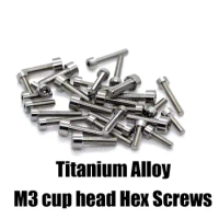 M3 Titanium Alloy screw 10pcs cup head Hex Screws TC4 M3x6x8x10x12x14x20~40