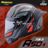 Motorax安全帽 摩雷士 R50S CODE 代碼 灰 全罩式 彩繪 亮面 藍牙耳機槽 雙D扣 耀瑪騎士機車部品