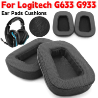 1 Pair Ear Pads Cushions For Logitech G633 G933 Earmuffs Cushion Protein Leather Headphones Ear Cushions Ear Cover Repair Parts