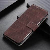 Crocodile Wallet Flip Magnetic Leather Case for Sharp Aquos Sense 3 4 6 Basic Lite Plus 5G Android One S7 R6 Zero6 Wish Case Boo