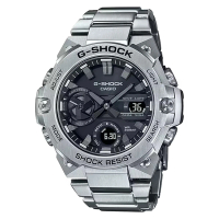 【CASIO 卡西歐】G-SHOCK藍牙連線雙顯錶(GST-B400D-1A)