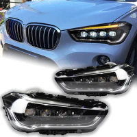 AKD Car Lights for BMW X1 LED Headlight Porjector Lens 2017-2020 F48 F49 Animation DRL Signal Head Lamp Automotive Accessories