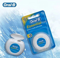 ORAL-B BENANG GIGI ESSENTIAL WAXED FLOSS SATIN FLOSS 50 M SATIN, Oral B Dental Floss 50M, nylon Isi