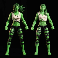 Marvel Legends Exclusive She-Hulk Hulkettes Angry &amp; Normal Head Version No Extra Open Hands 6" Loose Action Figure