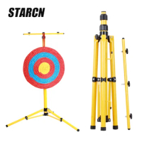 Archery Target Stand Shooting Adjustable Practice Foldable Recurve Compound Bow EVA Foam Straw Targets Stand Steel Brackets