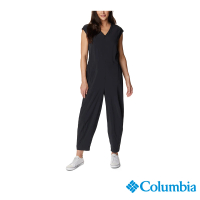 【Columbia 哥倫比亞 官方旗艦】女款-Boundless Beauty™防潑連身背心褲裝-黑色(UAR36160BK / 2023年春夏)