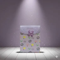 Paper Bag Pita Kecil Estetik Tas Hadiah Souvenir Pernikahan - XL - Series 2 Bunga Ungu