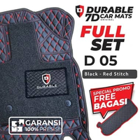 Karpet Mobil Durable 7D Khusus Honda New CRV Mobilio Premium Coil Custom Fit Car - Hitam Lis Merah,