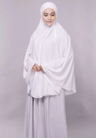 ZAAHARA Zaahara Telekung Mini Denim Without Sleeve in White