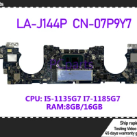 PCparts CN-07P9Y7 For DELL XPS 9310 Laptop Motherboard GDA31 LA-J144P I5-1135G7 I7-1185G7 CPU 8GB/16GB RAM Mainboard MB Tested